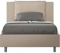 Letto 1 Piazza e Mezzo 120x190 cm con Rete e Contenitore Antea Tortora