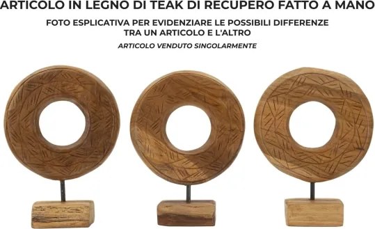 Scultura Dorat In Teak Ric. Cm 20X10X28 (Pezzi Unici - Non Rip. In Serie)