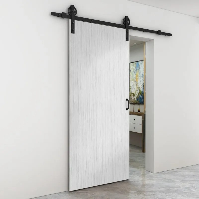 Porta scorrevole Renoir in mdf bianco, L 92.5 x H 211.5 cm, con binario Rodeo Reversibile