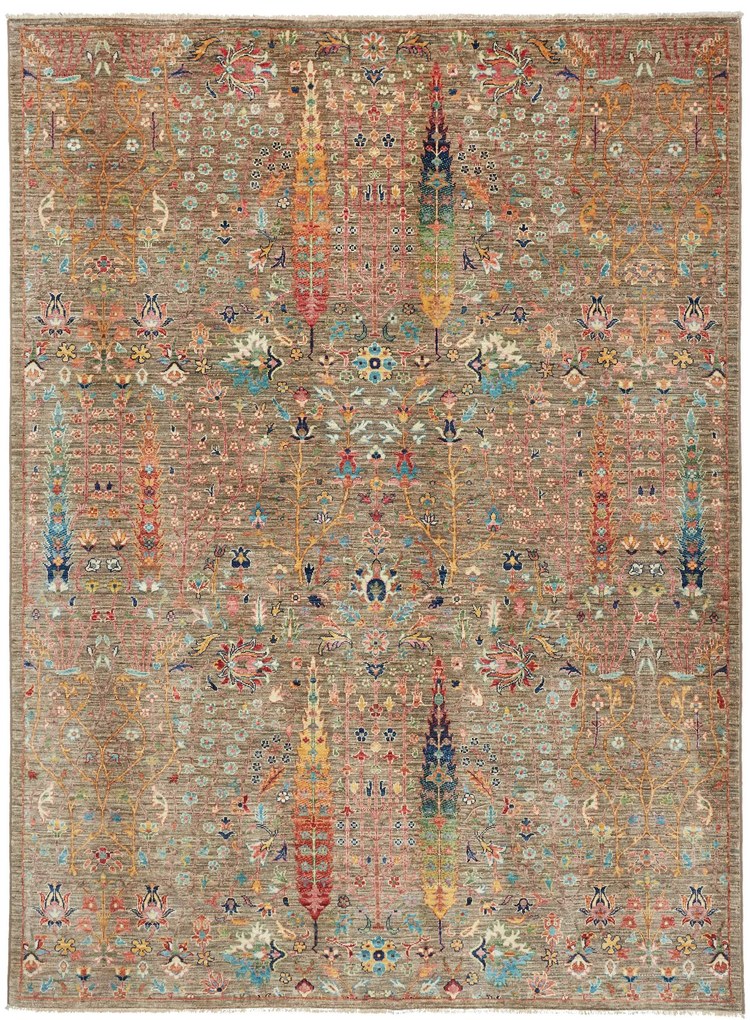 Samarkand Tappeto 170 x 230 Beige (Pakistan) Annodato A Mano