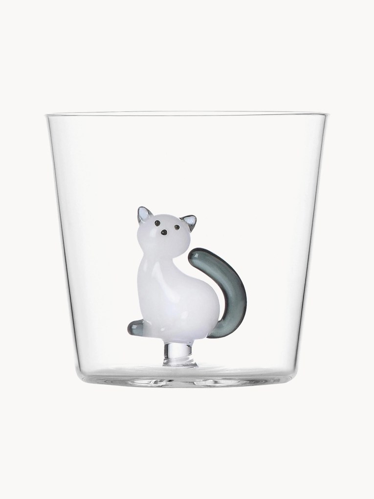 Bicchiere fatto a mano Tabby Cat