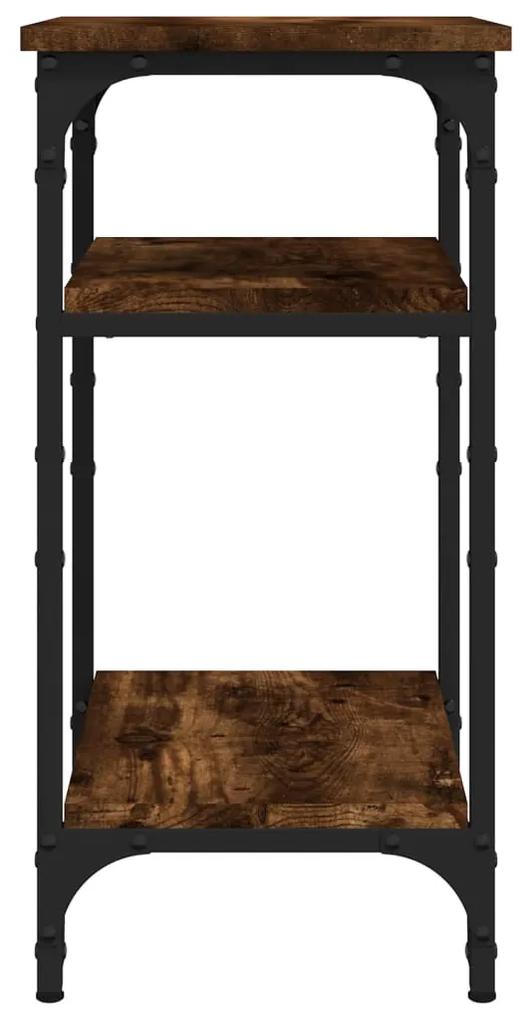 Tavolino Rovere Fumo 35x30x60 cm in Legno Multistrato