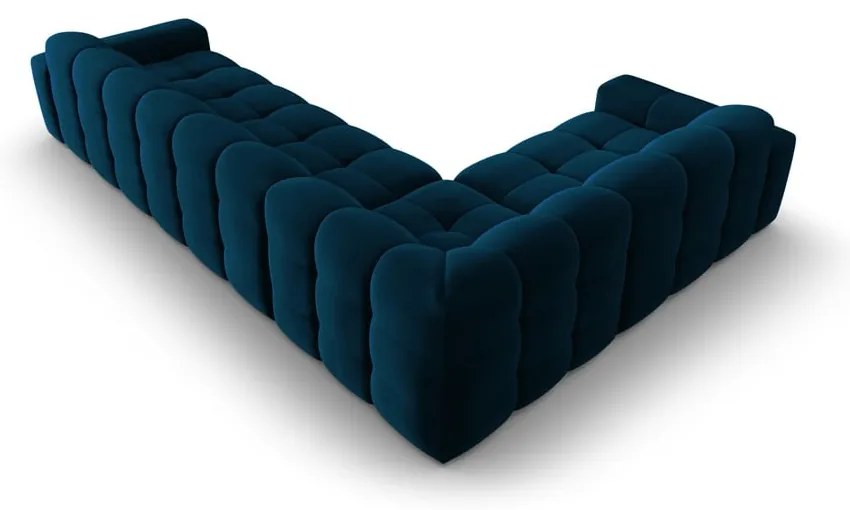 Divano angolare in velluto blu scuro (angolo sinistro) Kendal - Micadoni Home