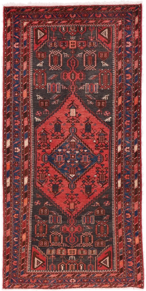 Hamedan Tappeto 200x100 (Iran) Annodato A Mano