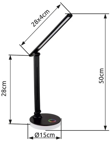 Globo 58445B - LED RGBW Lampada da tavolo dimmerabile GERALDO LED/5W/230V + LED/2W