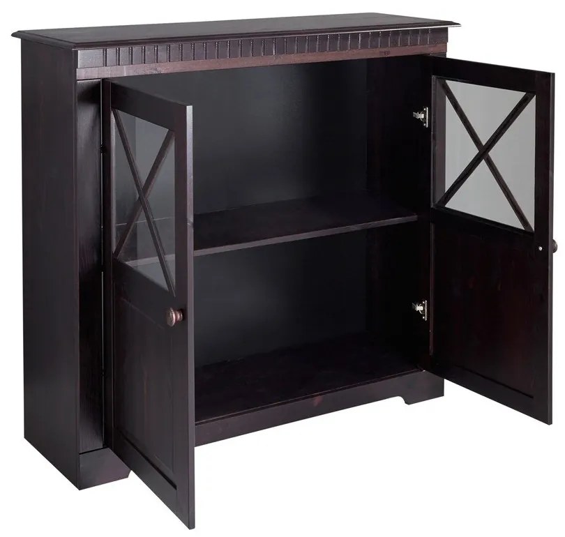 Vetrina in legno di pino marrone scuro 95x35 cm Lisa - Støraa