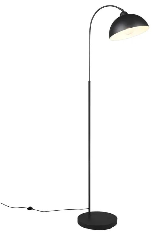 Lampada da terra nera con paralume in metallo (altezza totale 170 cm) Sierra – Trio