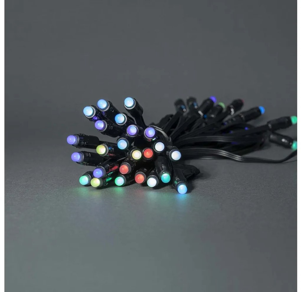 Nedis WIFILP01C48 - Catena natalizia LED RGB da esterno 48xLED 13,8m IP65 Wi-Fi Tuya