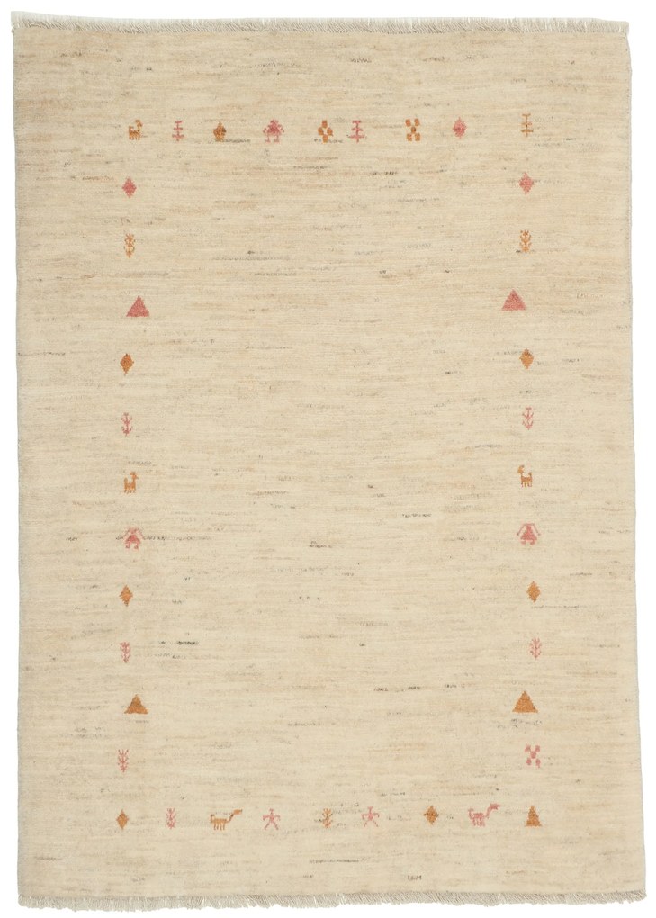Gabbeh Tappeto 170x130 Beige (Iran) Annodato A Mano
