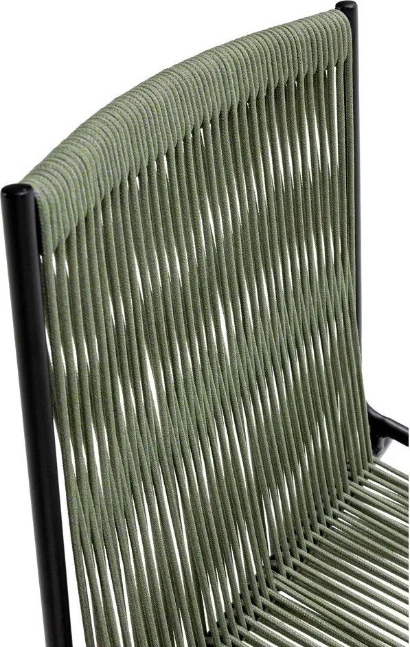 Sedie da pranzo in set verdi in metallo impilabili 2 pz Emily – Marckeric