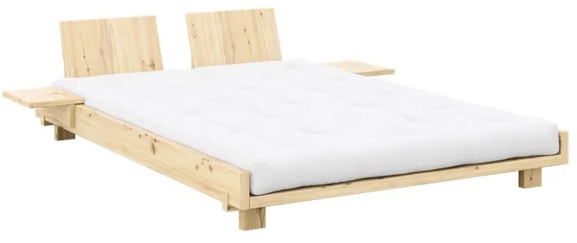 Letto matrimoniale in legno di pino con rete color naturale 180x200 cm Social Bed - Karup Design