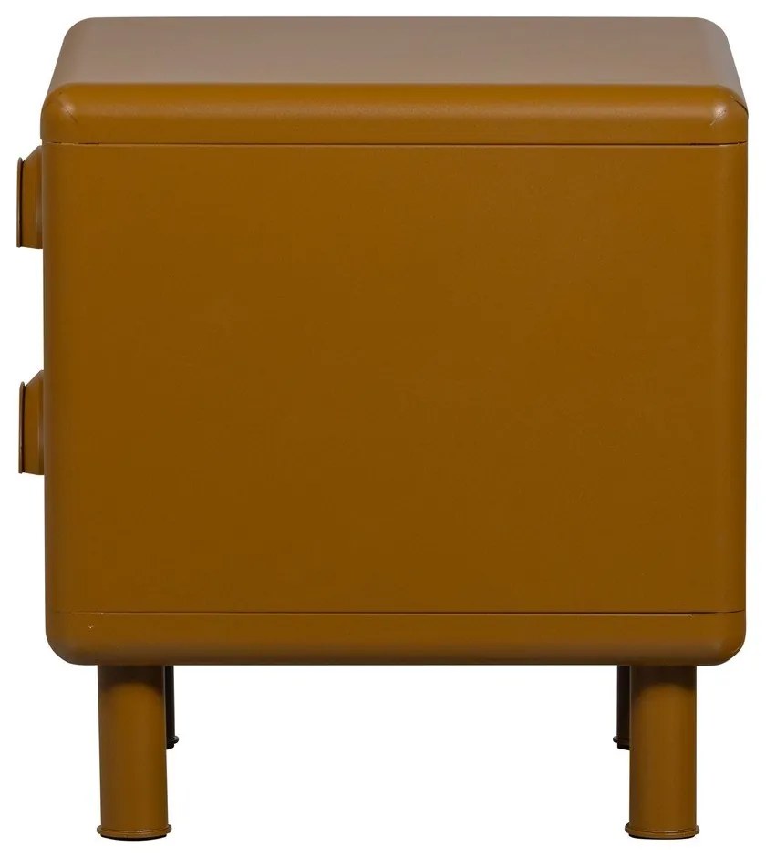 Comodino giallo ocra in metallo Rune – WOOOD