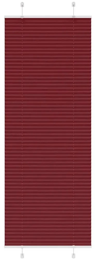 Tenda Plissettata Rosso Bordeaux 75x200 Cm Larghezza Tessuto /
