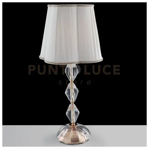 Lume riflesso oro 1 luce attacco e27 40x65cm decorato in cristallo