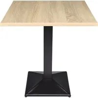 Tavolo da pranzo quadrato 70x70 con top in legno naturale mod. Clint TQ10CLTN