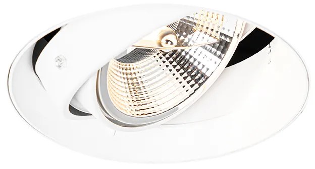 Faretto da incasso moderno bianco GU10 AR111 rotondo senza cornice - Oneon