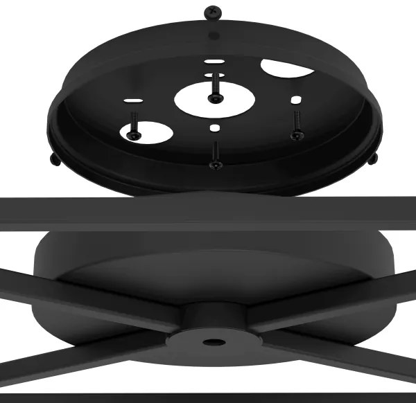 Eglo 43721 - Plafoniera SPEKE 5xE27/40W/230V nero