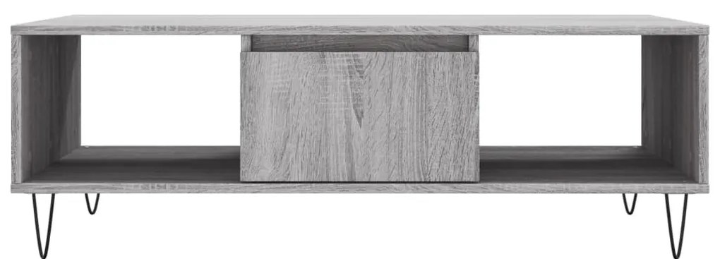 Tavolino da salotto grigio sonoma 104x60x35cm legno multistrato