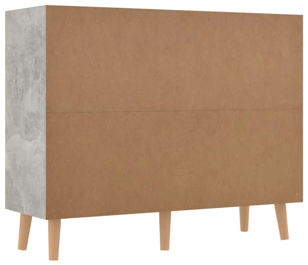 Credenza grigio cemento 90x30x72 cm in truciolato