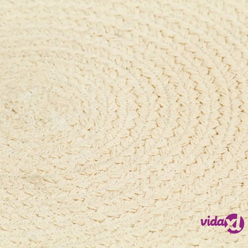 vidaXL Tovagliette 4 pz Naturale Neutro 38 cm Rotonde in Cotone