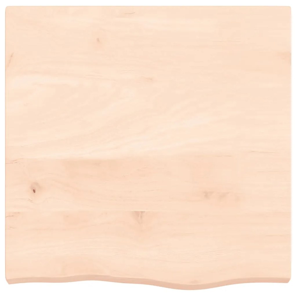 Ripiano a parete 60x60x6 cm legno massello rovere non trattato