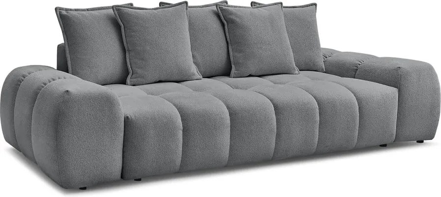 Divano grigio scuro con rivestimento in ciniglia 278 cm Everest – Bobochic Paris