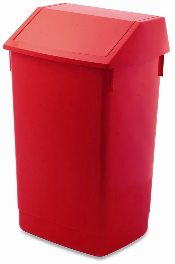 Cestino per la spazzatura in plastica rosso per raccolta differenziata 60 l – Addis