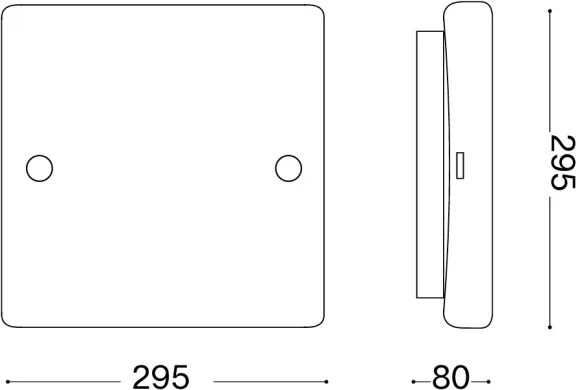 Ideal Lux - Plafoniera CELINE 2xE27/60W/230V 29,5x29,5 bianco