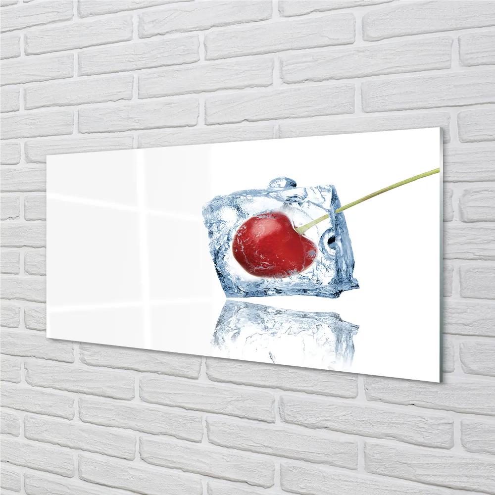 Quadro vetro acrilico Cherry Ice Cube 100x50 cm