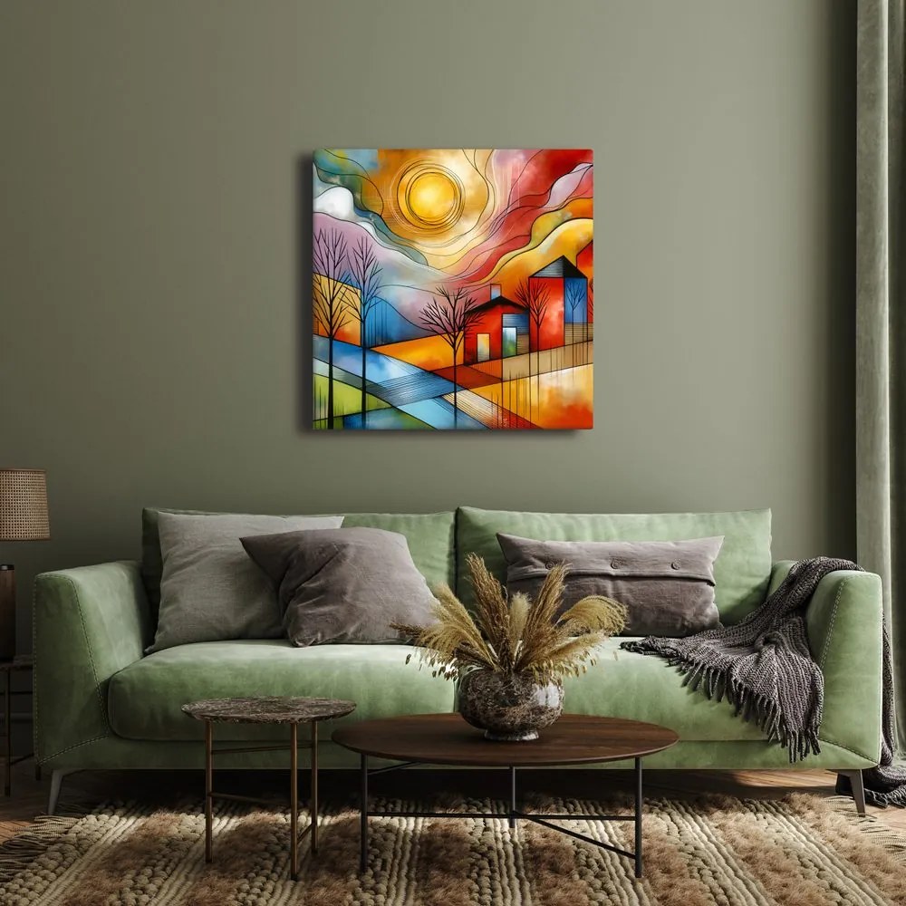 Quadro su tela – Strada nei colori