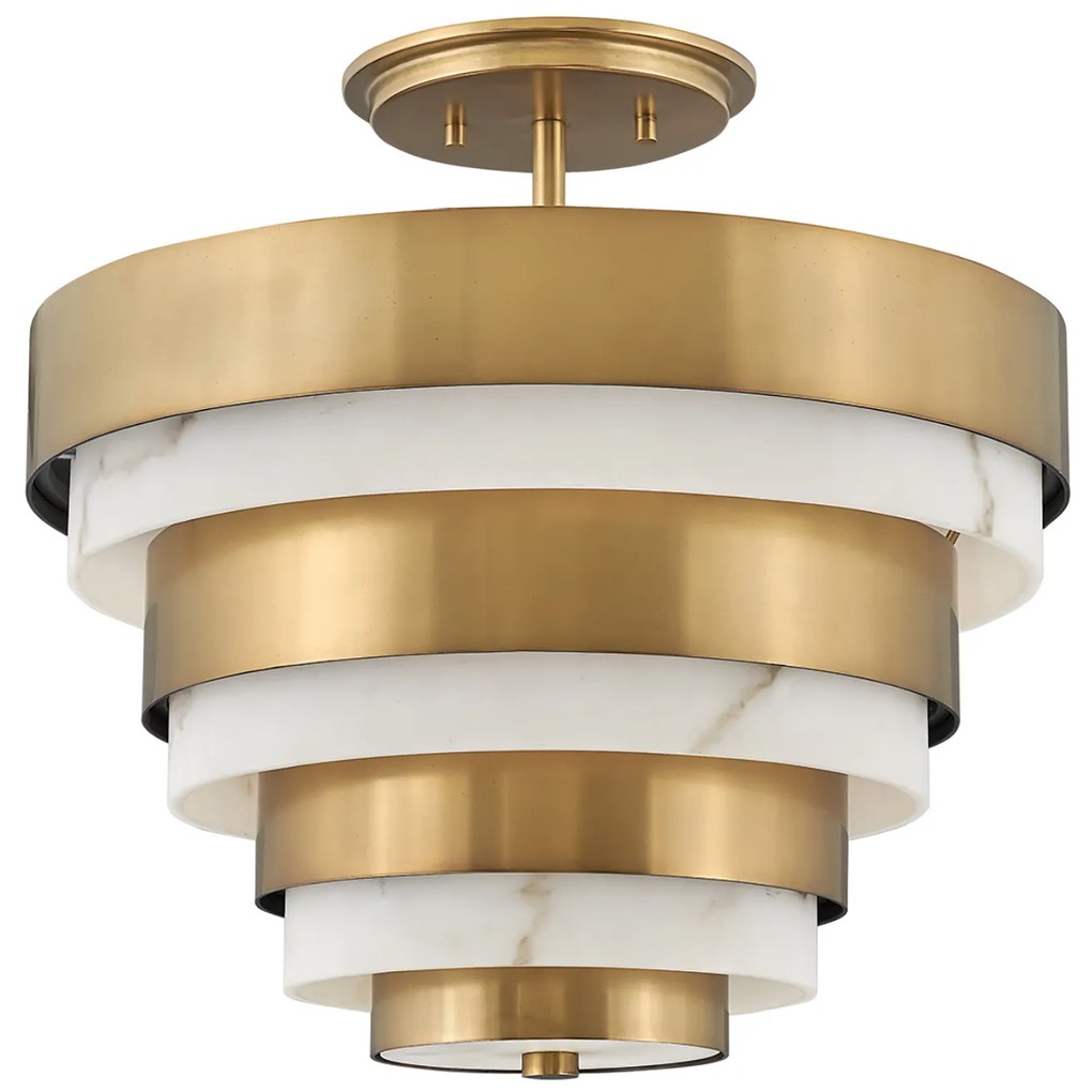 Lampadario Contemporaneo Echelon Acciaio Ottone Antico 3 Luci E14