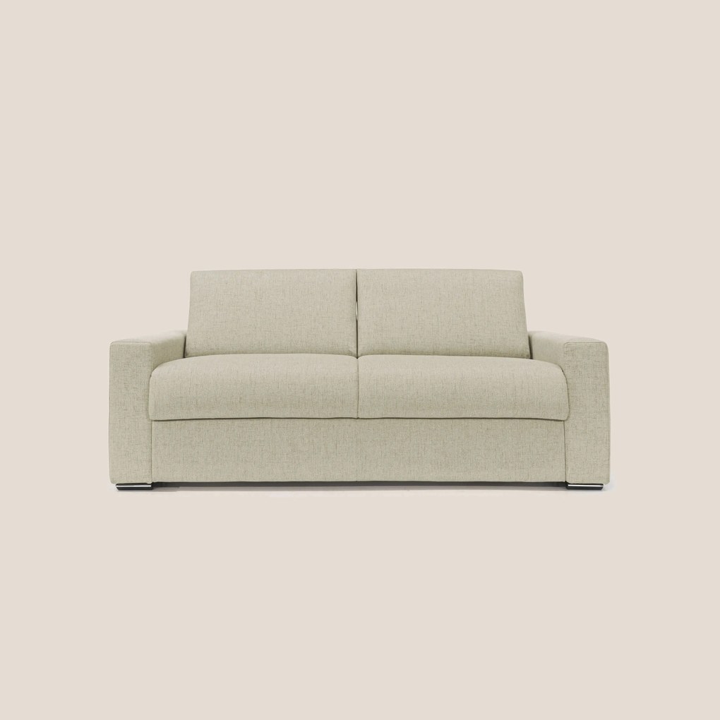 Nixon Divano letto matrimoniale con materasso 20 cm in tessuto impermeabile T03 beige