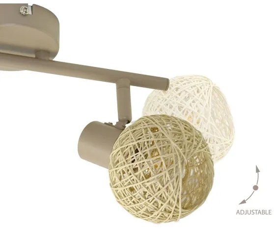 Faretto DEX 2xE14/10W/230V beige/crema