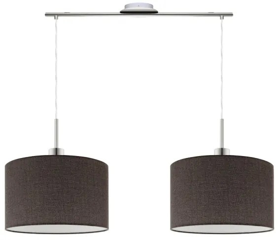 Eglo - Lampadario LED a cavo TUNJA 2xE27/60W/230V marrone