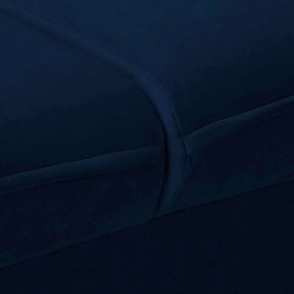 Divano blu scuro con rivestimento in velluto 138 cm Juli – Ropez
