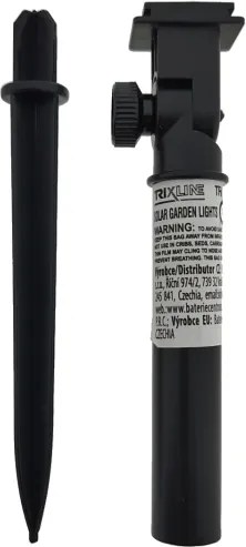 Lampada solare a LED RGB 10xLED/1,2V 300 mAh IP44 nera