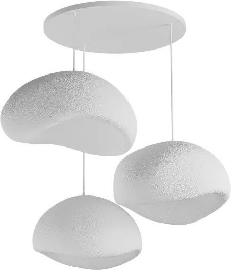 Brilagi - Lampadario a sospensione con cavo WABI SABI 3xE27/40W/230V Ø 60 cm bianco