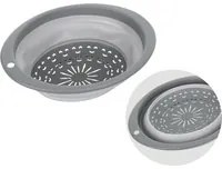 Scolapasta pieghevole salvaspazio tondo grigio