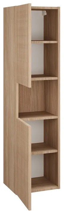 Kamalu - Colonna bagno cannettata rovere chiaro 130 cm | LAC-IRIDE