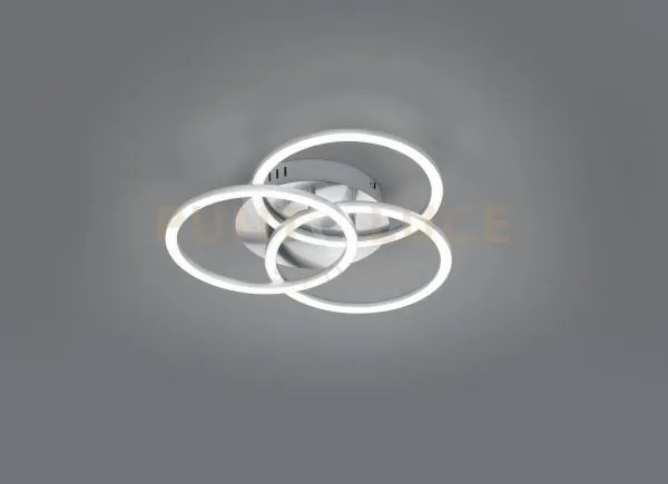 Circle plafoniera led 27w 3200lm, 2700 - 6000k acciaio satinato 3 c...