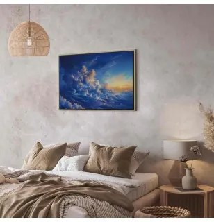 Quadro - When the Sky Becomes a Canvas: Artistic Creation of Nature in the Clouds In cornice di legno naturale 120x80