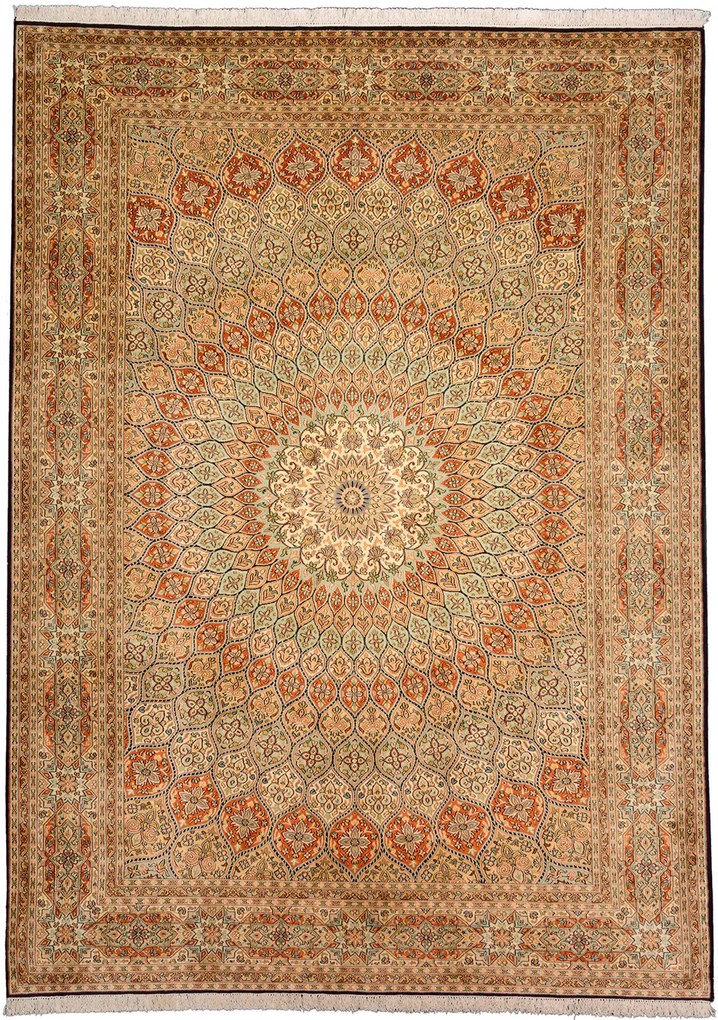 Cashmere Silk Tappeto orientale 280 x 210 Beige (Indian) Annodato A Mano