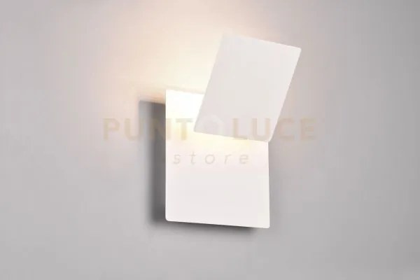 Mio applique led 6w 560lm, 3000k metallo bianco diffusore quadrato ...
