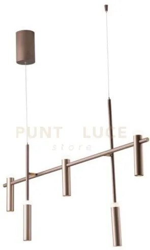 Lampadario a sospensione led candle bronzo 40w 3600lm 4000k 120x19,...