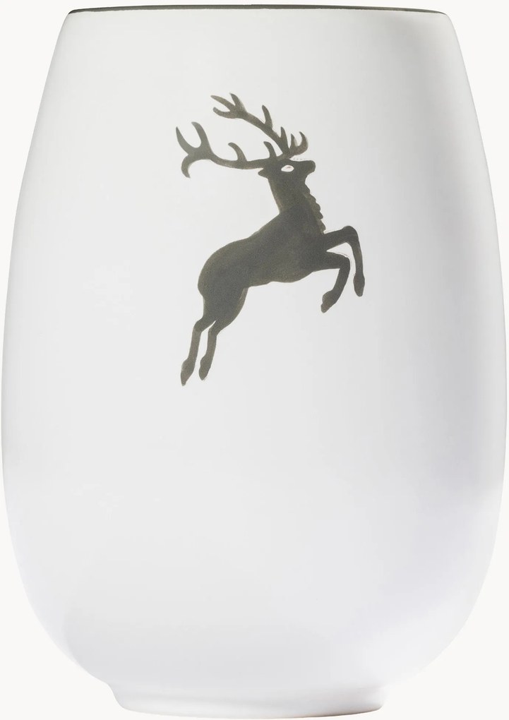 Vaso fatto a mano Grauer Hirsch, alt. 15 cm