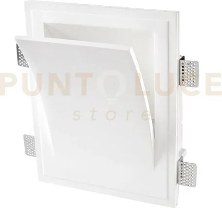Applique anima bianco 2 luci e14 25,5x17,5x31,5cm in gesso vernicia...