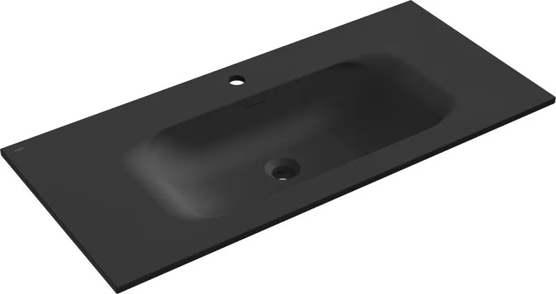 Mexen Vela lavabo incassato da piano 101 x 46,5 cm, nero opaco - 25231071