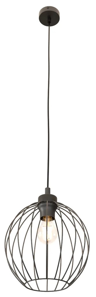 Sospensione Minimal Industrial Hathor 1 Luce Nera