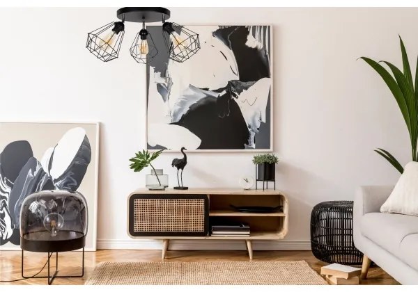 Lampadario a plafone DIAMENT 3xE27/60W/230V