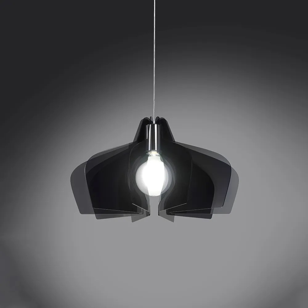 Sospensione Moderna Bellatrix 1 Luce In Metacrilato Fume' Space Collection